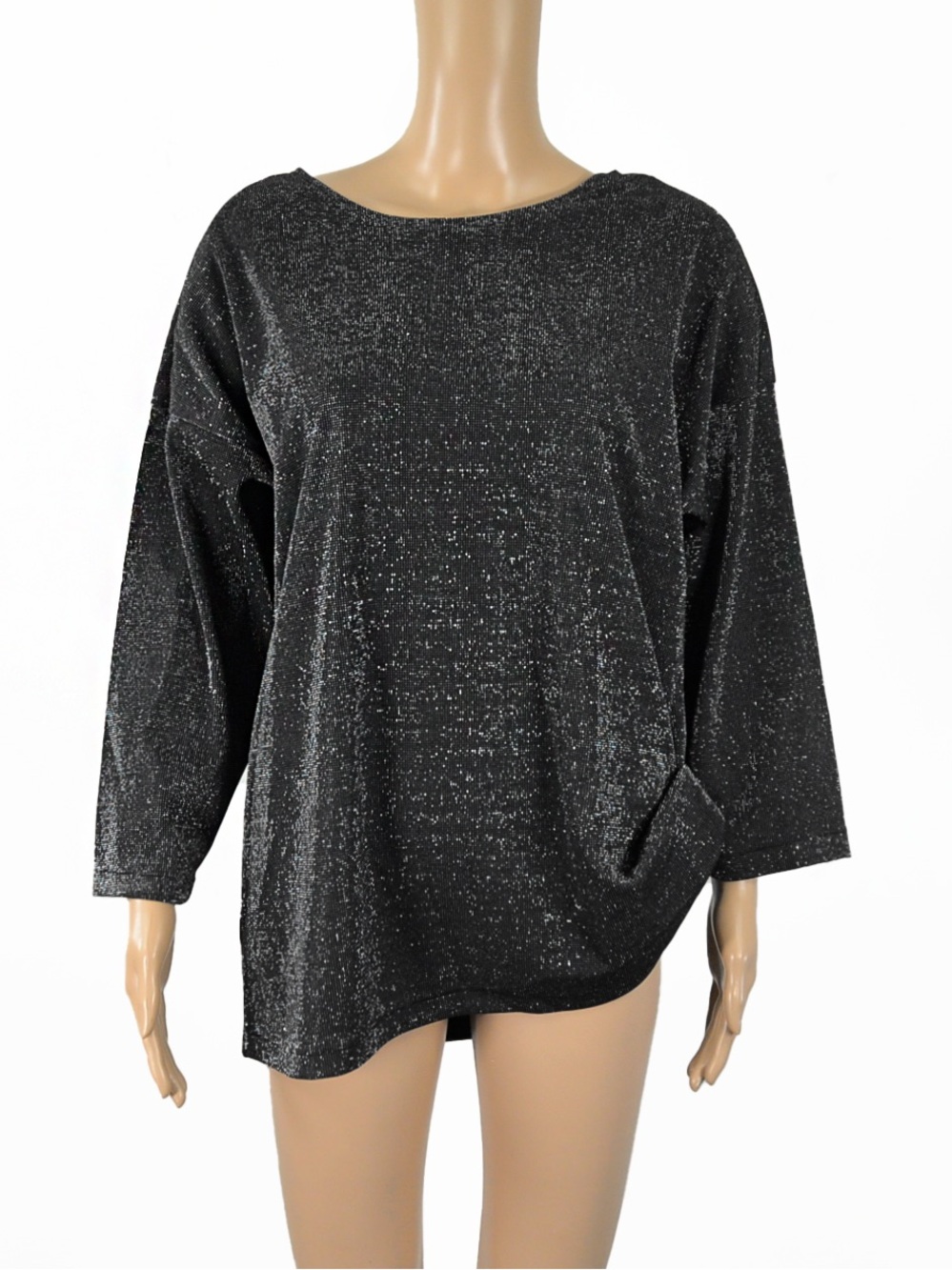 Vintage 80s Album by Kenzo Japan Metallic Grey Top